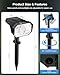 Brightown 4Pack Solar Spot Lights Outdoor with 58 LED & 1800mAh, IP67 Solar Lights Outdoor Waterproof with 3 Light Modes, 2-in-1 Dual Use Outdoor Solar Lights for Yard, Garden and Pathway (Cool White)