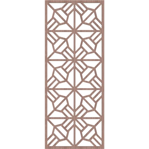 Image of Auburn Decorative Pierced Fretwork Wood Wall Panels, 13 3 /8 inchW x 34 3 /8 inchH x 3 /8 inchT, Walnut