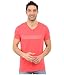 Calvin Klein Men's Short Sleeve Lamination CK Logo V-Neck T-Shirt, Geranium, Large