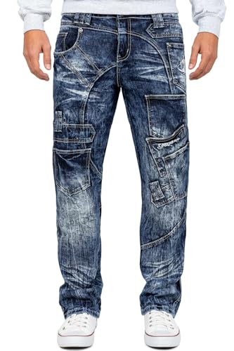 KOSMO LUPO Herren Jeans KM070 Blau W29/L32