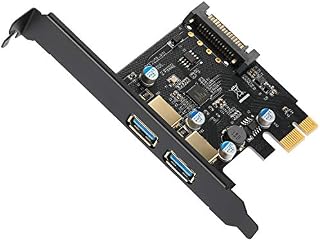 BEYIMEI PCIE 4X USB 3.1 Gen 2 Card, 10 Gbps 2 Port USB 3.1 Gen 2 (Type A + Type C) PCI-E Expansion Card Adapter w/ Low Profile Bracket - 15-Pin SATA Power Connector, Asmedia Chipset for Windows 7/8/10