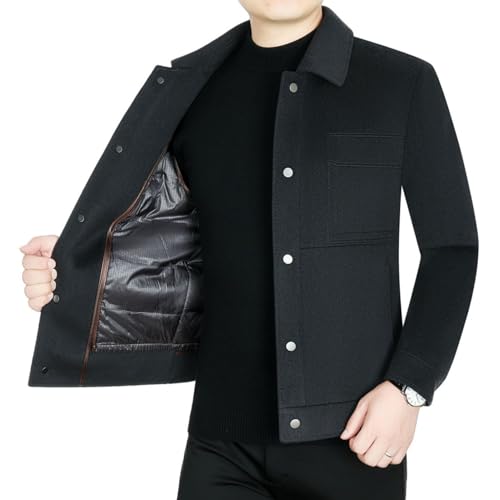 Veste courte en laine double face pour homme au style elegant et finitions premium
