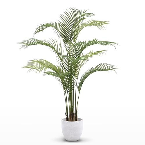 MAIA SHOP Palmera Areca Artificial 150 cm, Planta Decorativa Realista de Interior, Hojas moldeables, Estilo Tropical Moderno, sin Mantenimiento