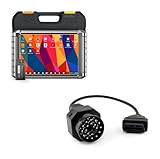 FOXWELL NT909 Bluetooth Bi-Directional Scan Tool (Upgraded Ver. of NT809/NT809BT) + 20 Pin Adapter OBD1 to OBD2 Cable (11 Inch), Compatible with BMW Cars Before 2000 with OBD1 Port