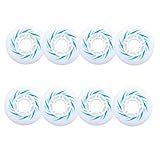 JCXYL EV Light Up Inline Skate Wheels 8 Pack, 90A Luminous Flash Roller Skates Replacement Wheel 64mm 68mm 70mm 72mm 76mm for Teens and Beginners Training,Blue,72mm