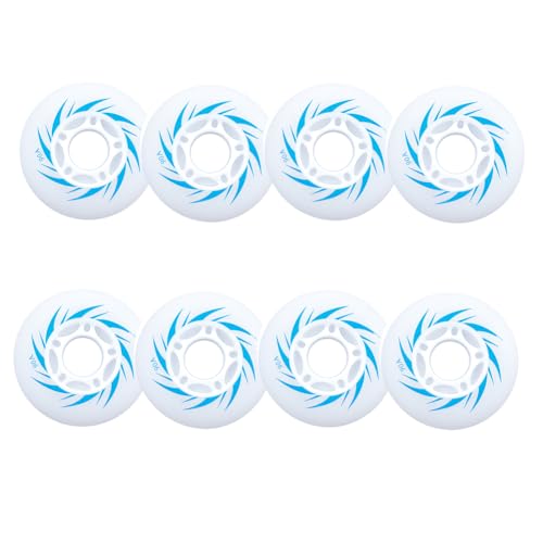 JCXYL EV Light Up Inline Skate Wheels 8 Pack, 90A Luminous Flash Roller Skates Replacement Wheel 64mm 68mm 70mm 72mm 76mm for Teens and Beginners Training,Blue,72mm