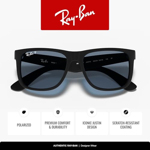 Image of Ray-Ban RB4165F Justin Classic Square Sunglasses for Men