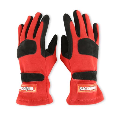 RaceQuip® 355015RQP 355 Series Driving Gloves - SFI 3.3/5 - Black/Red - Large