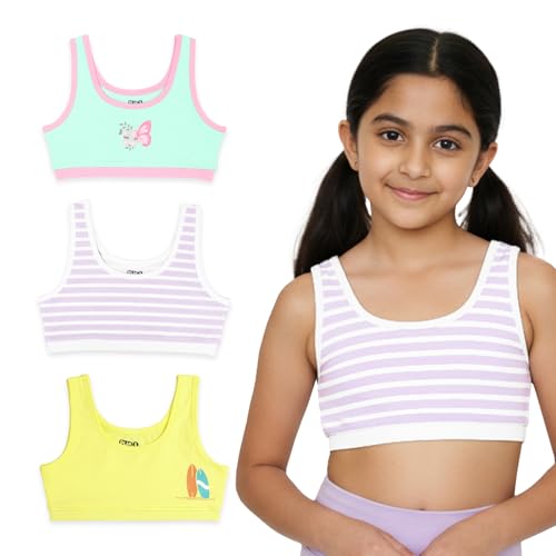 Image of YouGotPlanB Cotton Sports Bra | Ages 8-16 Years | U-Shaped Style | Non-Padded, Double-Layered for Coverage