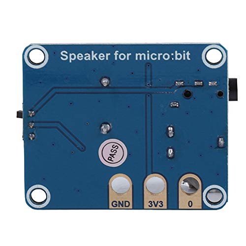 Yctze Carte d'extension pour Micro: bit, Module d'extension de Haut-Parleur avec câble de Pince Crocodile, Carte d'extension de Module de Haut-Parleur à Puce NS8002 pour Arduino