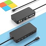 Microsoft Surface Thunderbolt 4 Dock Triple Displays, 11 in 1 Surface Docking Station with 4K HDMI+DP+VGA for Surface Pro 11/10/9/8/X/7+/7, Laptop 7/6/5/4/3, Laptop Studio 2/1, Go 4/3/2/1
