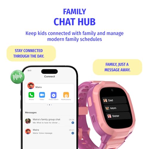 Image of Noise Junior Explorer 2 Smart Watch for Kids with 4G SIM Compatible, 2-Way Video & Voice Calling, Geofencing, Real Time Location Monitoring via Google Maps, IP68, SOS Emergency Alerts (Power Pixel)