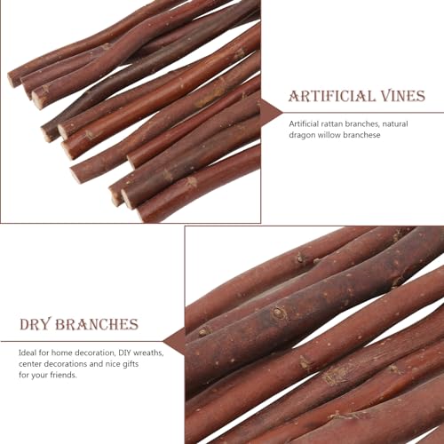FAVOMOTO 40 Peças De Palitos De Madeira Natural Para Artesanato Diy Galhos Marrons Para Decoração De