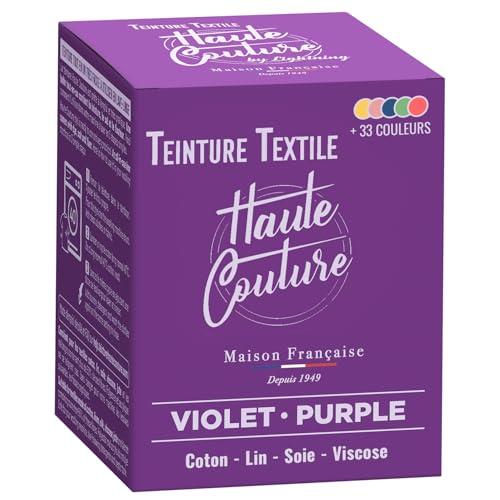Haute Couture - Teinture Textile Violet - 350g Tout-en-un - Prêt à l'emploi pour Vêtements et Tissus