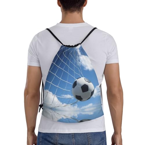 Soccer (1) Lightweight Drawstring Duffel Bag â€“ Water-Resistant Polyester Travel & Gym Bag With Adjustable Shoulder Strap2