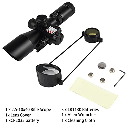 Midten 2.5-10X40 Red Green Illuminated Mil-Dot Scope With Red/Green Laser Combo thumb #5