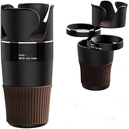 JAUTO Car Cup Holder Storage Organizer 5 in 1 Multifunction Cup Holder Adjustable Drink Cell Phone Holder
