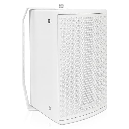 Sound Town CARME Series 8' 350W 2-Way Professional PA DJ Speaker, White with Compression Driver...