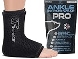 TheraICE Ankle Ice Pack Wrap PRO for Swelling & Sprained Ankle Brace for Women & Men, Cold Therapy Support Compression Socks, Plantar Fasciitis & Achilles Tendonitis Relief, Sore Feet & Heel