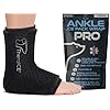 TheraICE Ankle Ice Pack Wrap for Swelling, Sprained Ankle Brace for Women Men, Cold Foot Heel Spur Support Compression Socks, Plantar Fasciitis Achilles Tendonitis Pain Relief FocusZone Extra Cooling