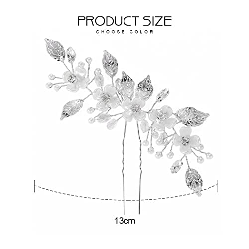 Unicra Forcine per capelli da sposa con fiori e