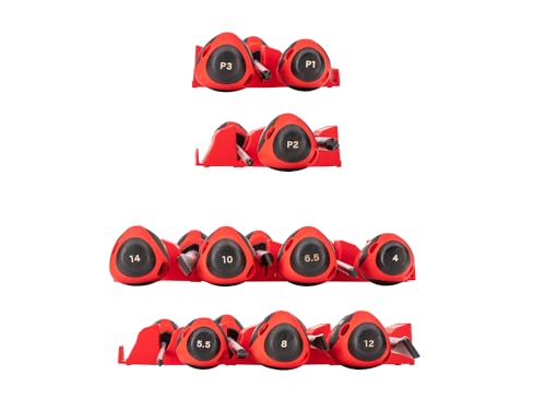 Image of TEKTON Phillips and Slotted Screwdriver Set, 10-Piece | DWZ90118 | 8 Inch Shanks, P1 - P3, 4 - 14 mm, Modular Organizers