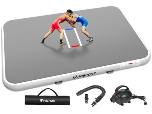 FBSPORT Tapis de lutte gonflable en PVC 3 x 1,8 m