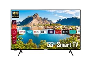TELEFUNKEN XU55K700 55 Zoll Fernseher/Smart TV (4K Ultra HD, HDR Dolby Vision, Triple-Tuner) - 6 Monate HD+ inklusive [2022] [Energieklasse G], Schwarz