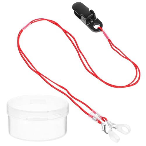 DONFAMDS 補聴器用軽量クリップ付きセキュリティストラップ 携帯便利な紛失防止ロープ 高齢者 対応 イヤホンコード互換可能