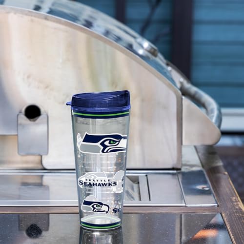 Image of Rico Industries NFL Football Seattle Seahawks Double Wall 20oz Tritan Tumbler