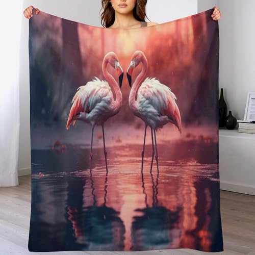 Manta de flamenco grande de 150x200 cm ideal como manta de franela suave para sofá de salón 2