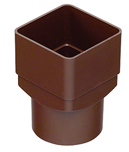 Aliaxis (Marley) RLE4W White Square downpipe 65mm Square to 68mm Round Adaptor (White)