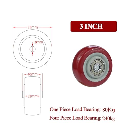 Roulettes robustes en PVC durables pour machine industrielle