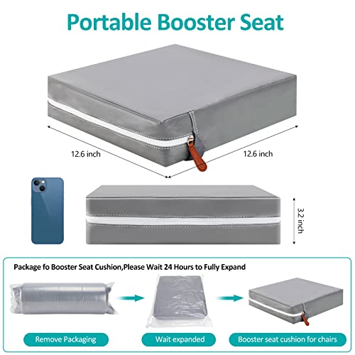 Toddler Booster Seat For Dining Table,Non-Slip Bottom Booster Seat For Table, Child/Kids/Baby Booster Seat For Dining Table With 2 Adjustable Strap Buckle,Portable Travel Booster Seat For Chair(Grey) #TOP6