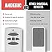 Anderic UC7078T for Hampton Bay Ceiling Fans - Remote Control with Wall Mount only (Receiver not Included) - CHQ7078T CHQ8BT7078T RR7079T L3H2010FANHD L3H2014FANHD Fan-HD HD5 (Standard - RR7079T)