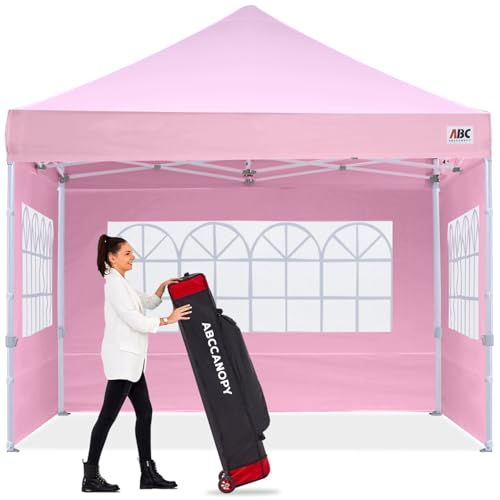 Image of ABCCANOPY Pop up Canopy Tent with Elegant Church Window 10X10,Pink
