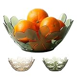 NUTRIUPS Rustless Fruit Bowl，2 Pack Petal-shaped Fruit Basket for Kitchen，Sturdy Plastic Decorativ