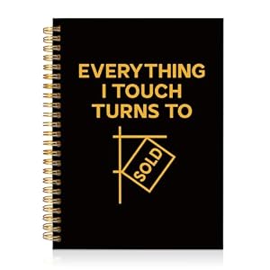 Everything I Touch Turns to Sold Black Gold A5 Lined Spiral Notebook