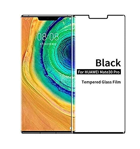 Image of TempGlow Screen Protector for Huawei Honor Mate 30 Pro (Black) Tempered Glass Edge-to-Edge 6D Screen Guard With Installation Ki
