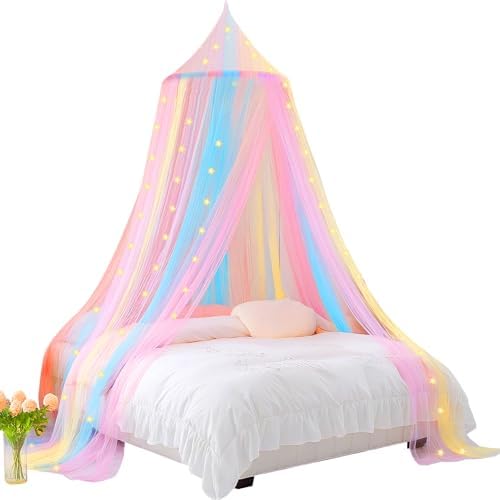 Vicloon Betthimmel Moskitonetz, Betthimmel für Mädchen Zimmer Dekoration, Moskitonetz Bett für Doppelbett Einzelbett, Fliegennetz Moskitonetze für Reise und zu Hause Indoor Outdoor