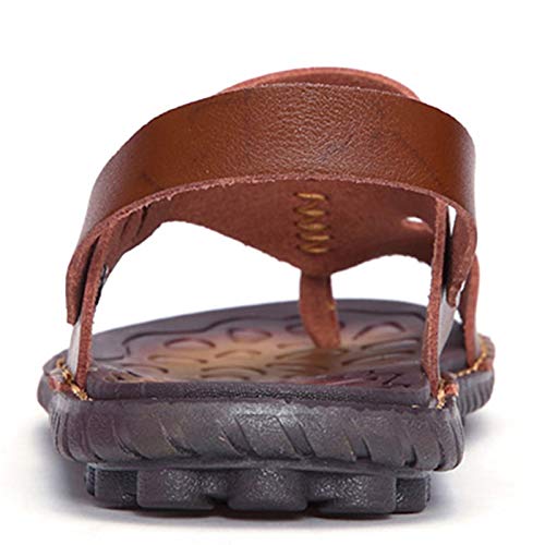 Mens Sandals Slippers Slip On Flip Flops for Men Shoes Leather Toe Ring Style Beach4