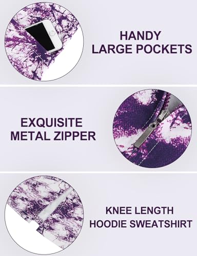 Cucuchy Style Womens Long Hoodies Casual Zip Up Tunic Sweatshirt Open Front Cardigan4