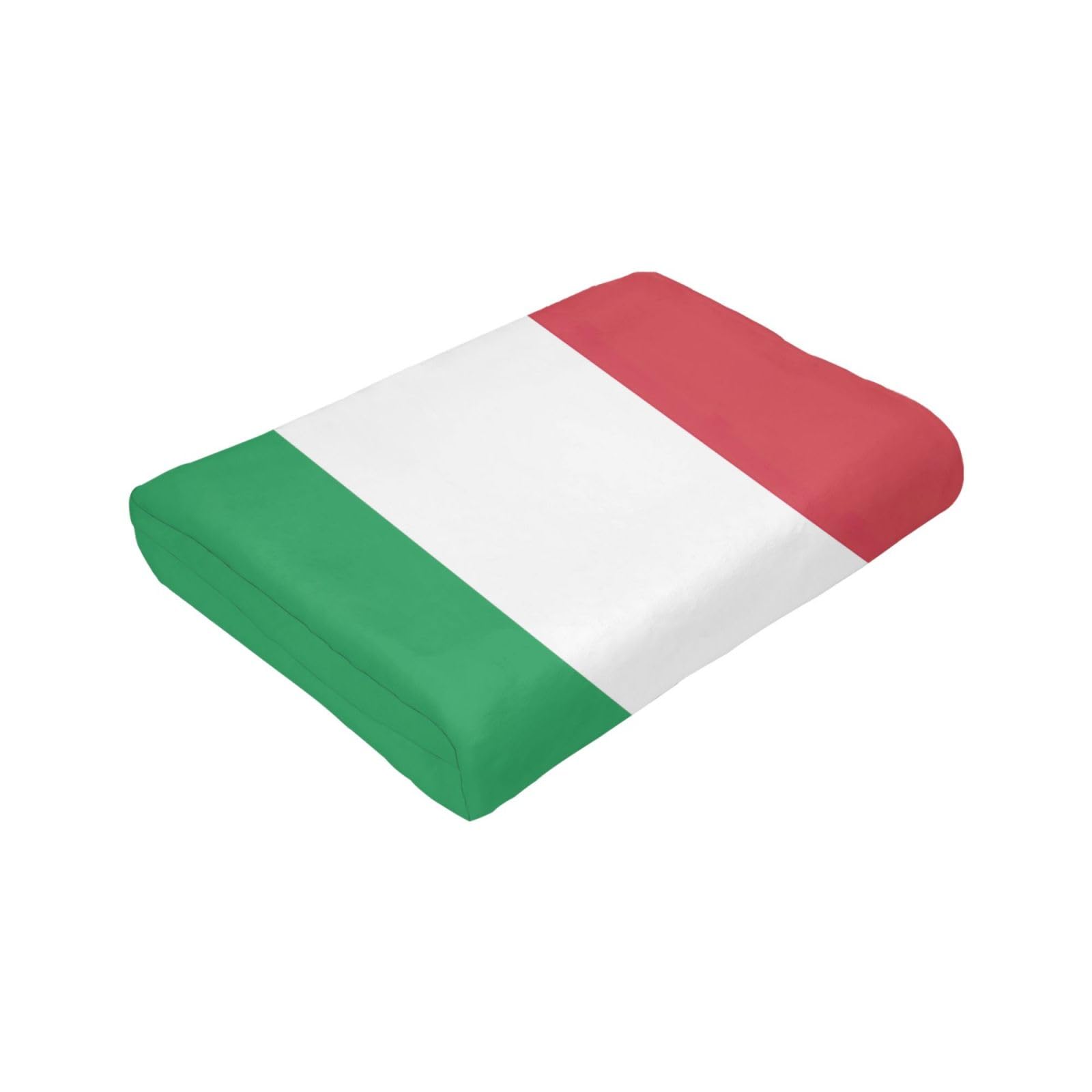 Coperta in pile ultra morbida con stampa bandiera italiana, comoda e leggera, calda coperta per letto, divano e viaggio