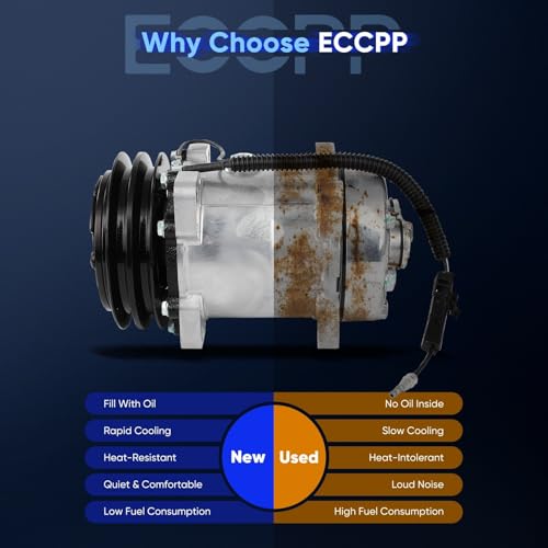 Image of ECCPP AC Compressor 1990 for Rolls-Royce Silver Spur 6.8L AC Compressor with Clutch Rapid Cooling