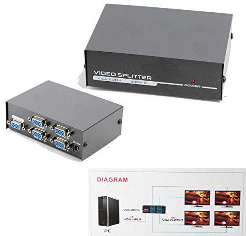 Takestop® Splitter 4 Porte YF vga2004 200MHz VGA