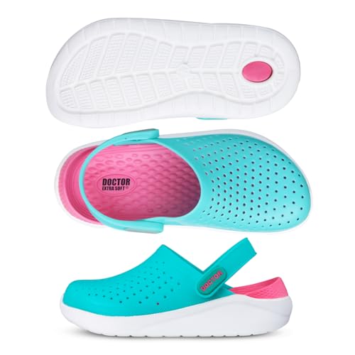 Image of DOCTOR EXTRA SOFT Unisex-Child Kids Classic Ultra Soft Clogs /Sandals with Adjustable Back Strap| Comfortable & LightWeight| Stylish & Anti-Skid| Indoor & Outdoor Casual Sports Mules Boys & Girls D-509