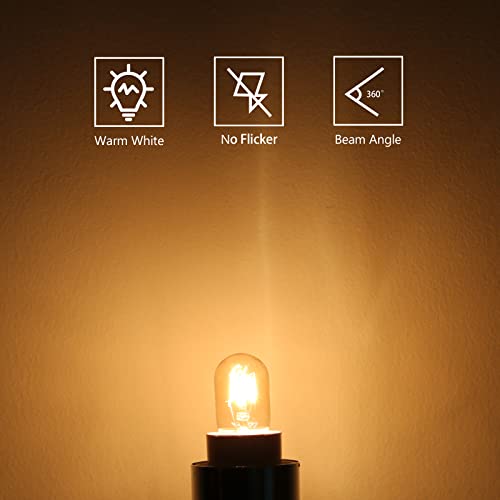 Comyan Kühlschranklampe 15W E14, T20 Kühlschrank Glühbirnen 2700K Warmweiß, 230V Dimmbar Glühbirne für Nähmaschinen, Salzlampe, Gefrierschrank -2 Stück