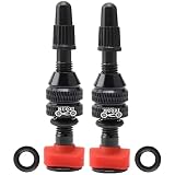 Kigauru 2PCS Bicycle Tubeless Presta Valves Stem Aluminum Alloy 40mm Bike Vacuum Tire Nozzle Portabl