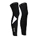 Santic Cycling Leg Warmers Thermal Fleeced Wind Proof Soft Shell Knee Warmer Black XX-Large