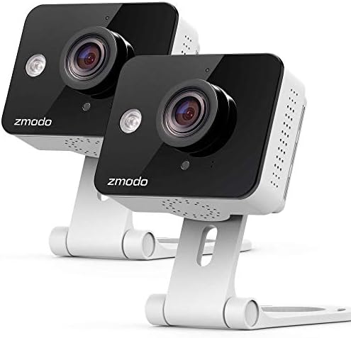 Zmodo Wireless Security Camera System (2 Pack) Smart HD WiFi IP Cameras with Night Vision (Renewed)
